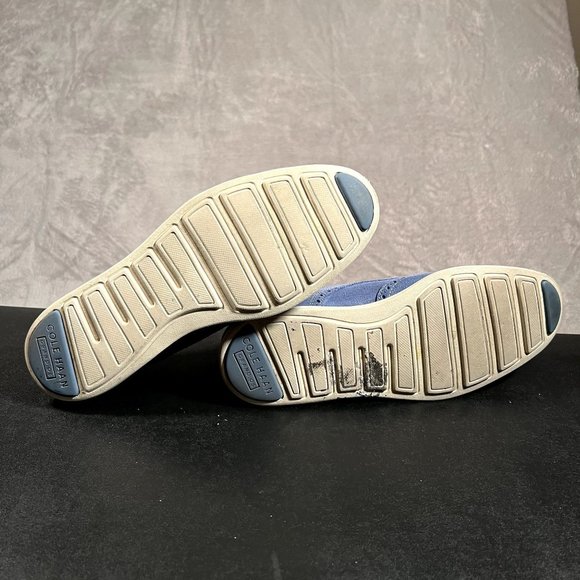 Cole Haan Original Grand Wingtip Oxford Men's 9.5 Wide Blue Shoes - Picture 4 of 10